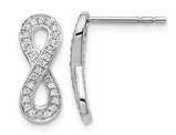 1/6 Carat (ctw) Diamond infinity Earrings in 14K White Gold